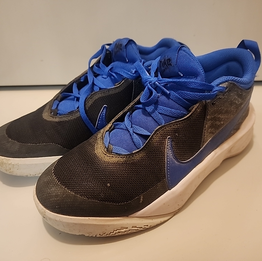 Nike Boys Basketball Shoes Size 6.5Y Team Hustle D10 CW6735-001 Blue Sneakers